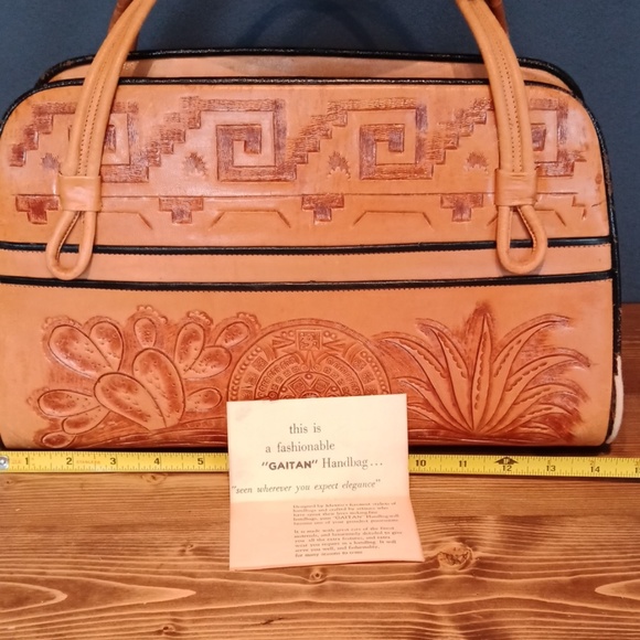 GAITAN leather vintage handbag - Picture 6 of 8